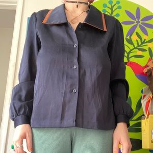 Navy blouse